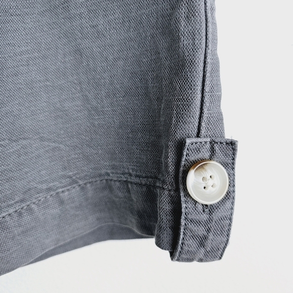 Nicole Miller Gray High Rise Linen Blend Shorts NWT, size 8 - Picture 8 of 10